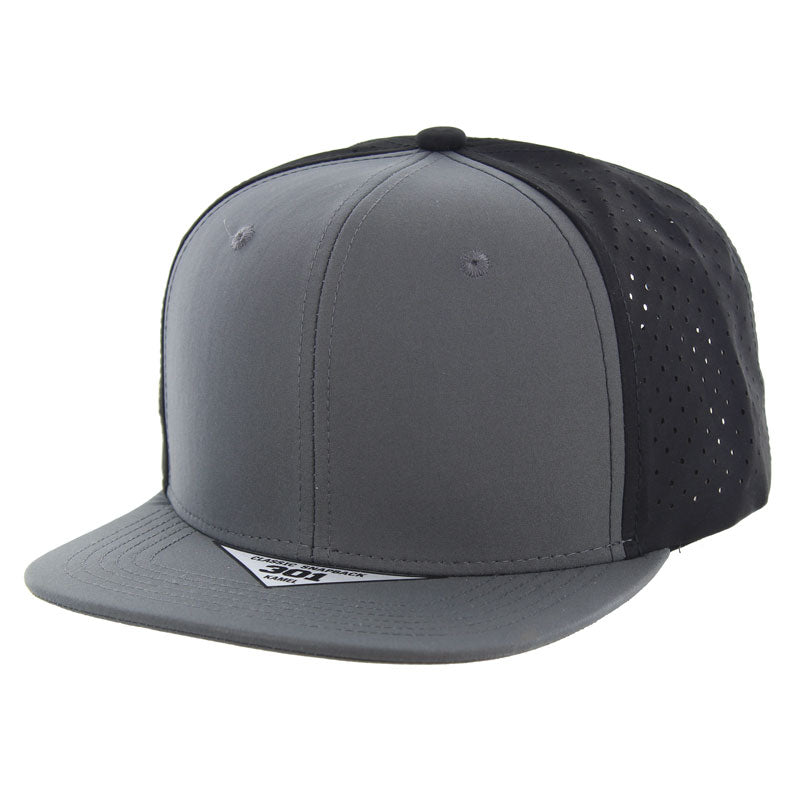 301DP | PERFORATED HAT - Charcoal/Black