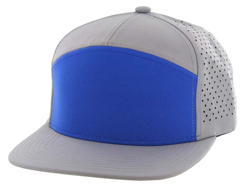 707DP | DIGITAL PERFORATED HAT - Royal/Grey/Grey