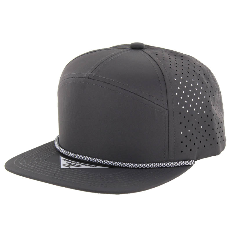 707DPR | PERFORATED ROPE HAT - Charcoal
