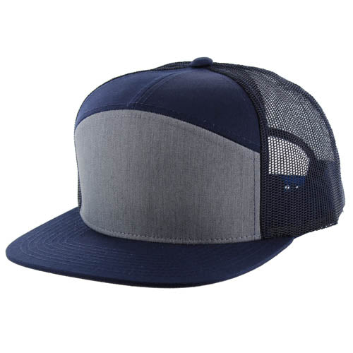 707T | TRUCKER HAT - Heather Grey/Navy/Navy