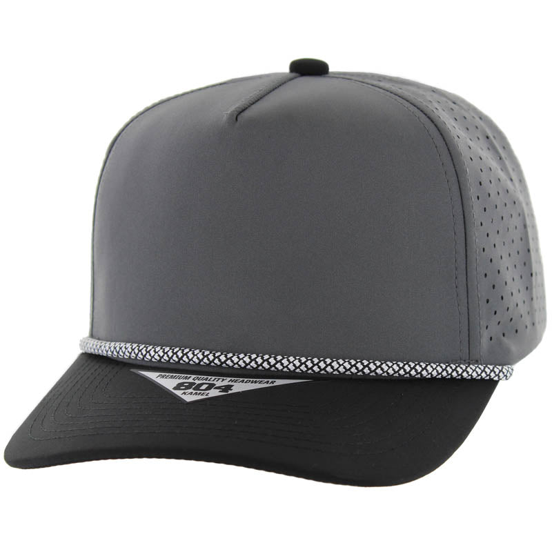 804DPR | PERFORATED ROPE HAT - Charcoal/Black