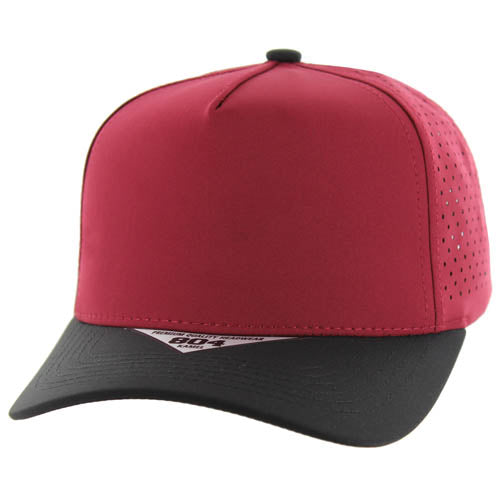 804DP | PERFORATED HAT - Burgundy/Black