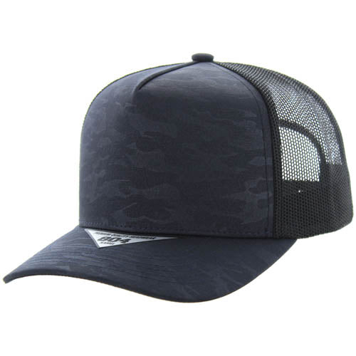 804FCT | FLEX CAMO TRUCKER HAT - Navy