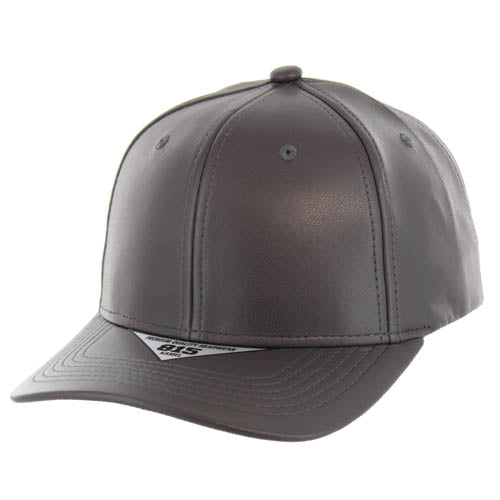815PU | PU LEATHER HAT - Charcoal