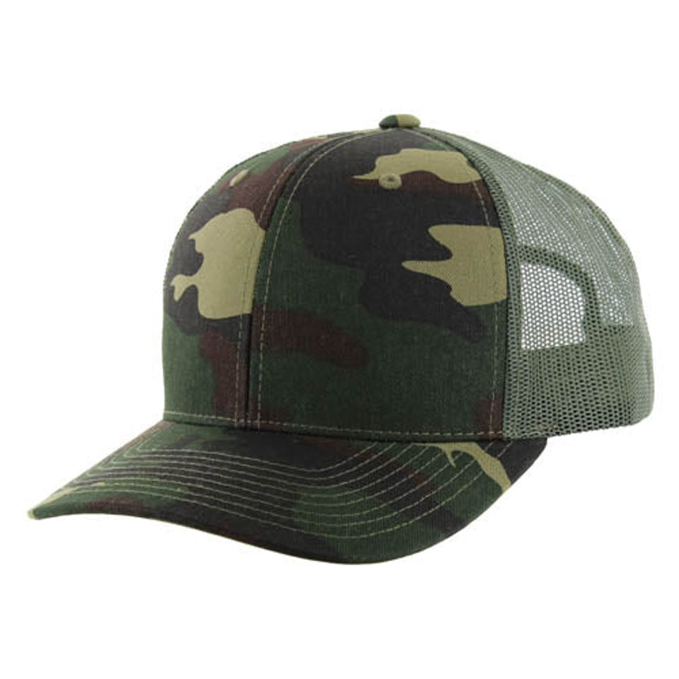 815T | TRUCKER HAT - Green Camo/Olive
