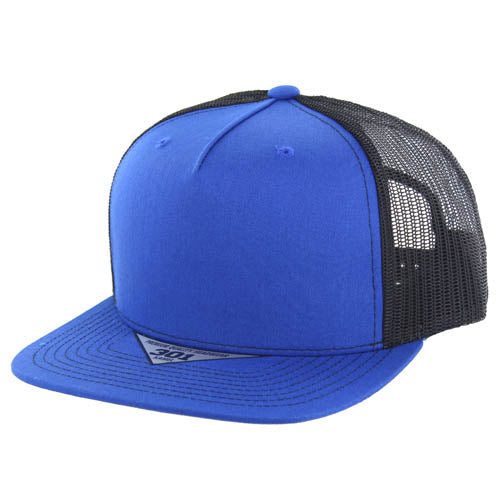 301-5PT | TRUCKER HAT - Royal/Black