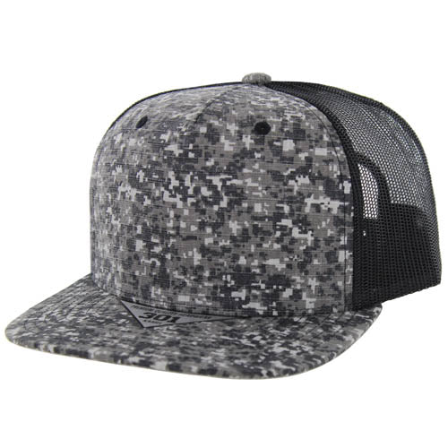 301DCT | DIGI CAMO TRUCKER HAT - Black Digital Camo/Black