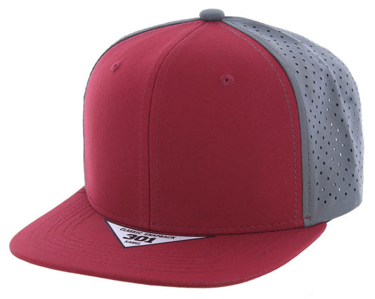 301DP | PERFORATED HAT - Burgundy/Charcoal