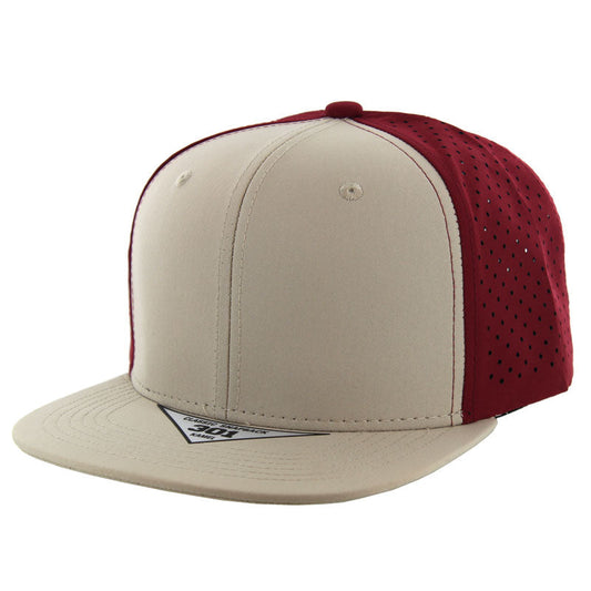 301DP | PERFORATED HAT - Khaki/Burgundy