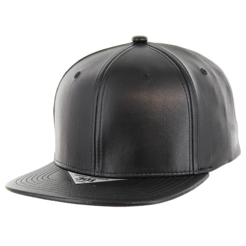 301PU | PU LEATHER HAT - Black