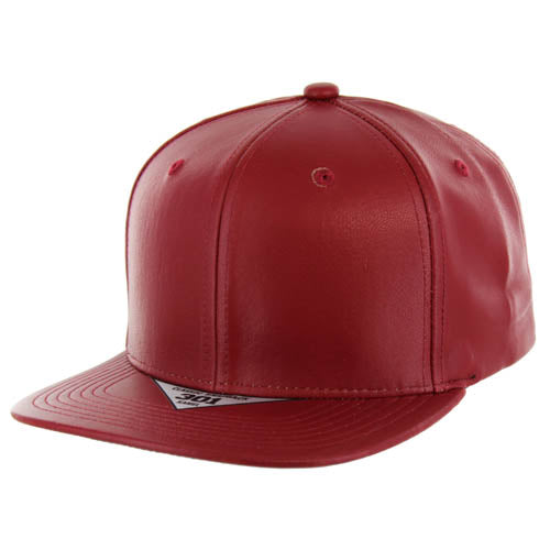 301PU | PU LEATHER HAT - Burgundy