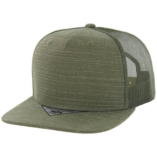301SLT | SLUB TRUCKER HAT - Olive