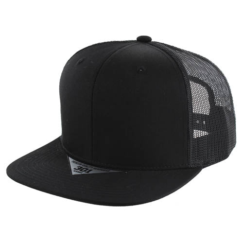 301-6PT | TRUCKER HAT - Black