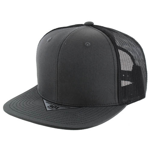 301-6PT | TRUCKER HAT - Charcoal/Black