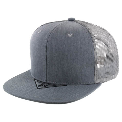 301-6PT | TRUCKER HAT - Heather Grey/Light Grey