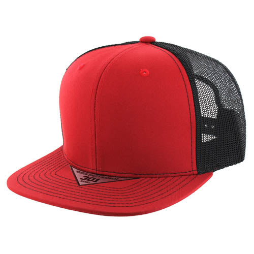 301-6PT | TRUCKER HAT - Red/Black