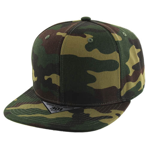 301-6P | COTTON HAT - Green Camo
