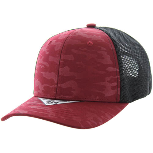 414SMC | FLEX TRUCKER HAT - Burgundy Camo