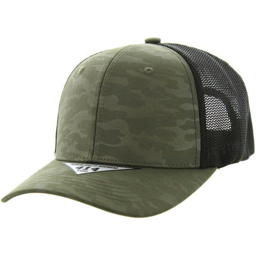 414SMC | FLEX TRUCKER HAT - Olive Camo