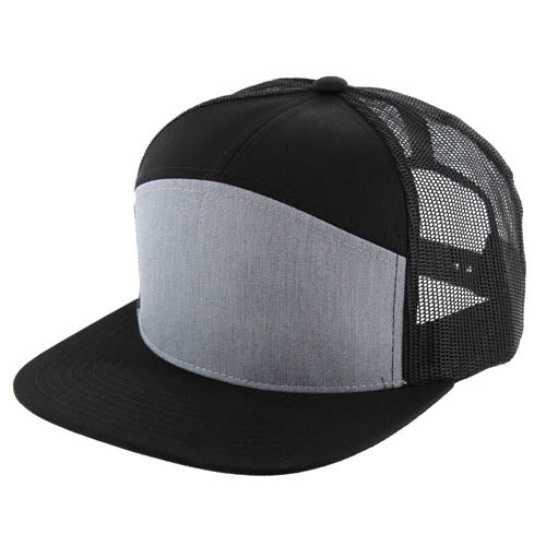 707T | TRUCKER HAT - Heather Grey/Black/Black