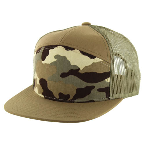 707T | TRUCKER HAT - Desert Camo (#10)/Khaki/Khaki
