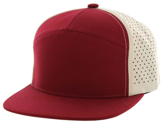 707DP | DIGITAL PERFORATED HAT - Burgundy/Khaki