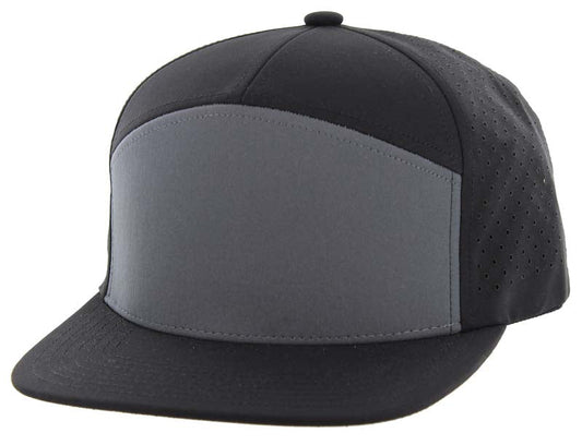 707DP | DIGITAL PERFORATED HAT - Charcoal/Black/Black