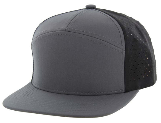 707DP | DIGITAL PERFORATED HAT - Charcoal/Black