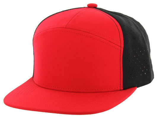 707DP | DIGITAL PERFORATED HAT - Red/Black