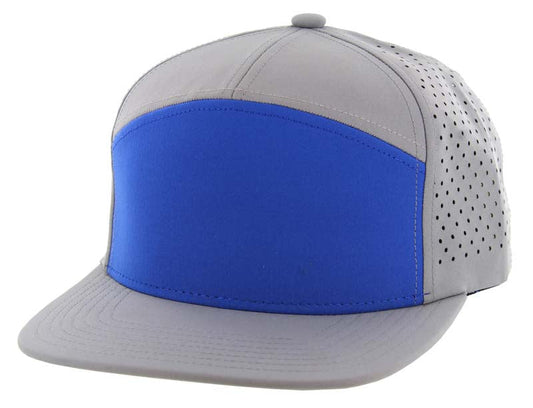 707DP | DIGITAL PERFORATED HAT - Royal/Grey/Grey