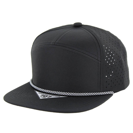 707DPR | PERFORATED ROPE HAT - Black