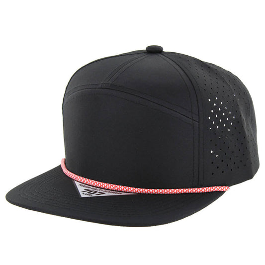 707DPR | PERFORATED ROPE HAT - Black (Red)