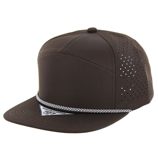 707DPR | PERFORATED ROPE HAT - Brown