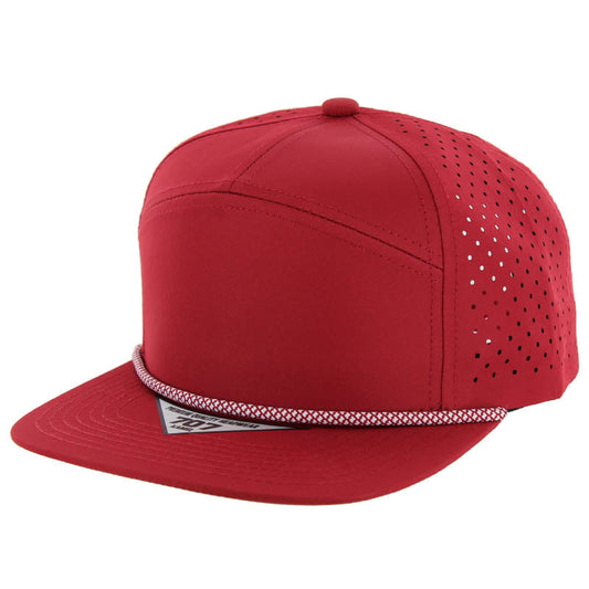 707DPR | PERFORATED ROPE HAT - Burgundy