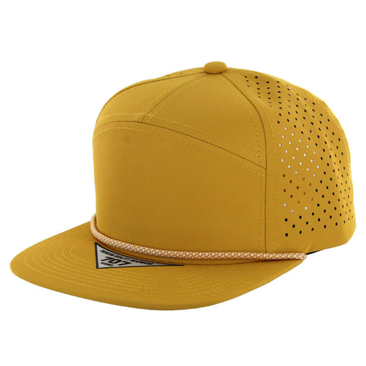 707DPR | PERFORATED ROPE HAT - Mustard