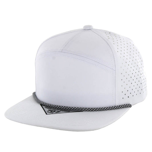 707DPR | PERFORATED ROPE HAT - White (Black)