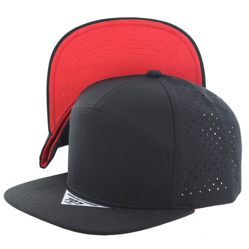 707DPS | PERFORATED SUBTONE HAT- Black (Red)