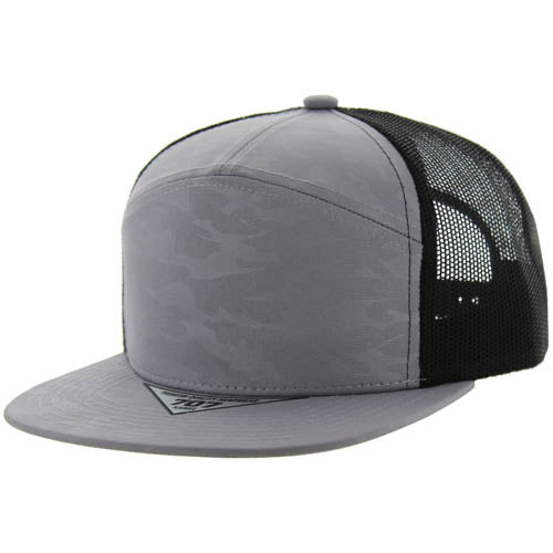 707FCT | FLEX CAMO TRUCKER HAT - Grey