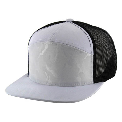 707HT | HYBRID TRUCKER HAT - White Camo/White/Black