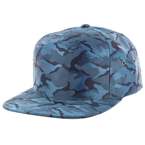 707NC | NYLON CAMO HAT - Cobalt