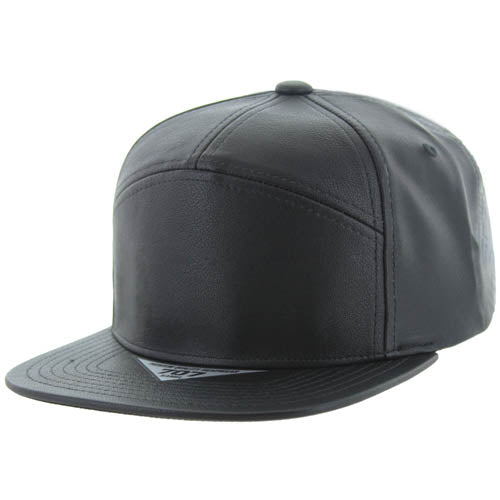 707PU | PU LEATHER HAT - Black