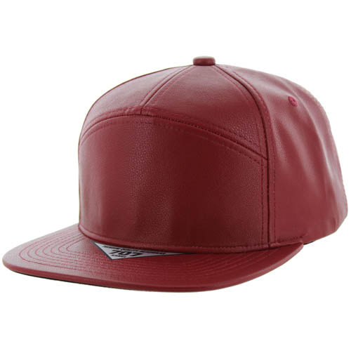 707PU | PU LEATHER HAT - Burgundy