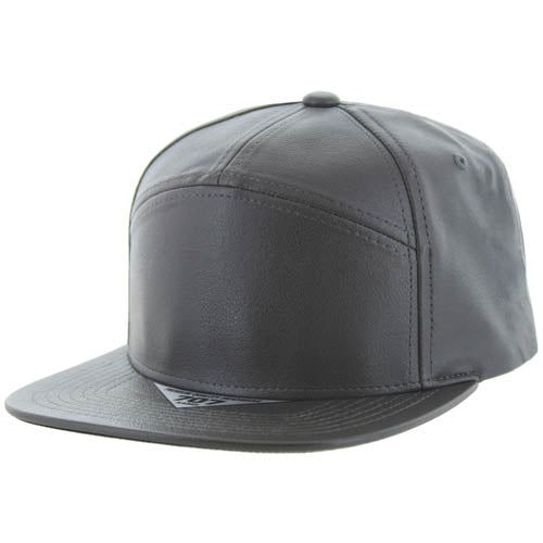 707PU | PU LEATHER HAT - Charcoal