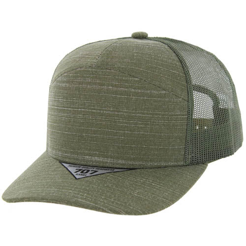 707SLT | SLUB TRUCKER HAT - Olive