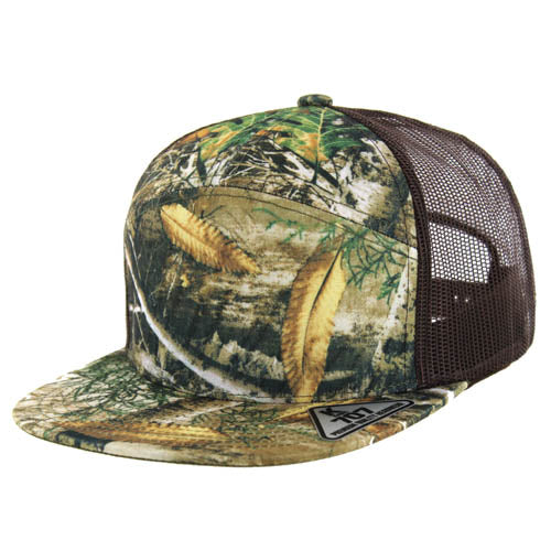 707T | TRUCKER HAT - Hunting Camo/Brown