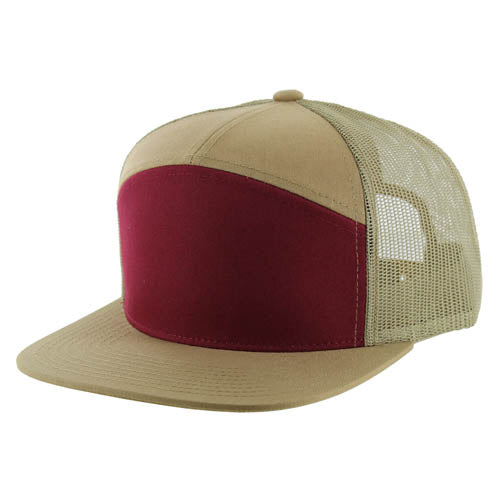 707T | TRUCKER HAT - Burgundy/Khaki/Khaki