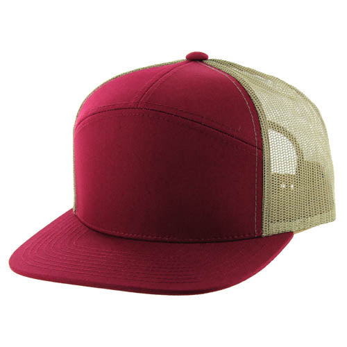 707T | TRUCKER HAT - Burgundy/Khaki