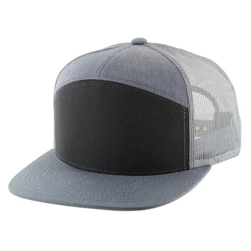 707T | TRUCKER HAT - Charcoal/Heather Grey/Light Grey