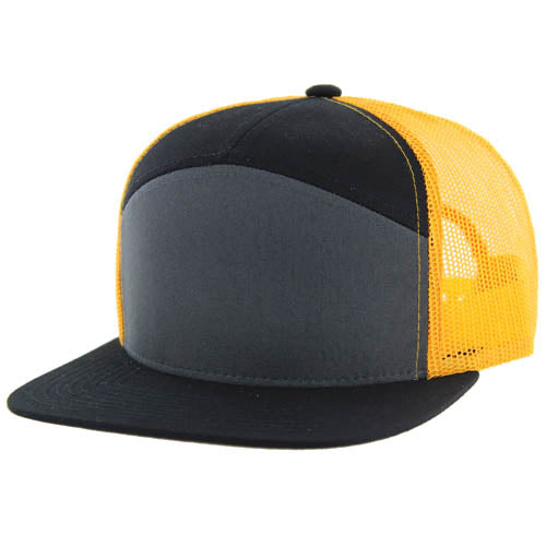 707T | TRUCKER HAT - Charcoal/Black/Old Gold