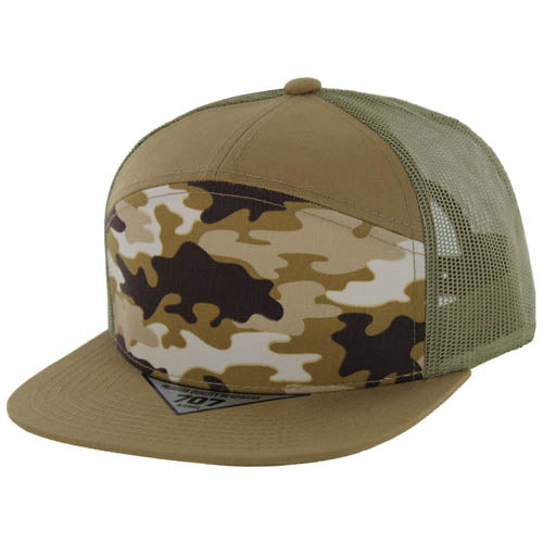 707T | TRUCKER HAT - Desert Camo/Khaki/Khaki